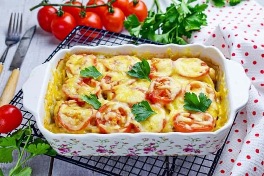 Грудка з картоплею, сиром, помідорами у духовці рецепт, фото 468a8c772054340c516a441b83ee7922 Грудка з картоплею, сиром, помідорами у духовці рецепт, фото